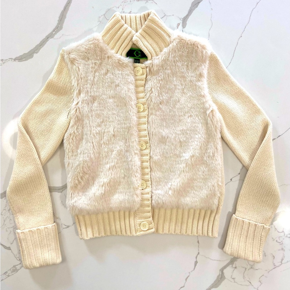 C. Wonder Sweater Fur Bomber | Size XXS